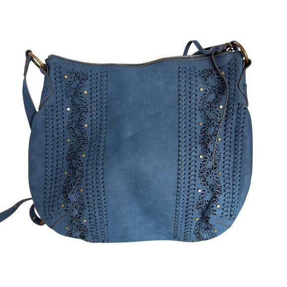 Elle & Jae Handbags - Elle Jae Gypset Palomina Crossbody Hobo Shoulder Bag Blue Gypsy Hippie Braided